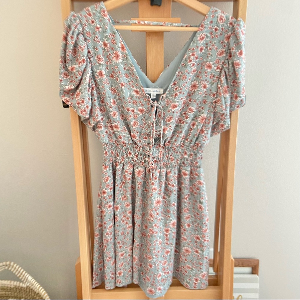 Bailey Blue Floral Corset Mini Dress